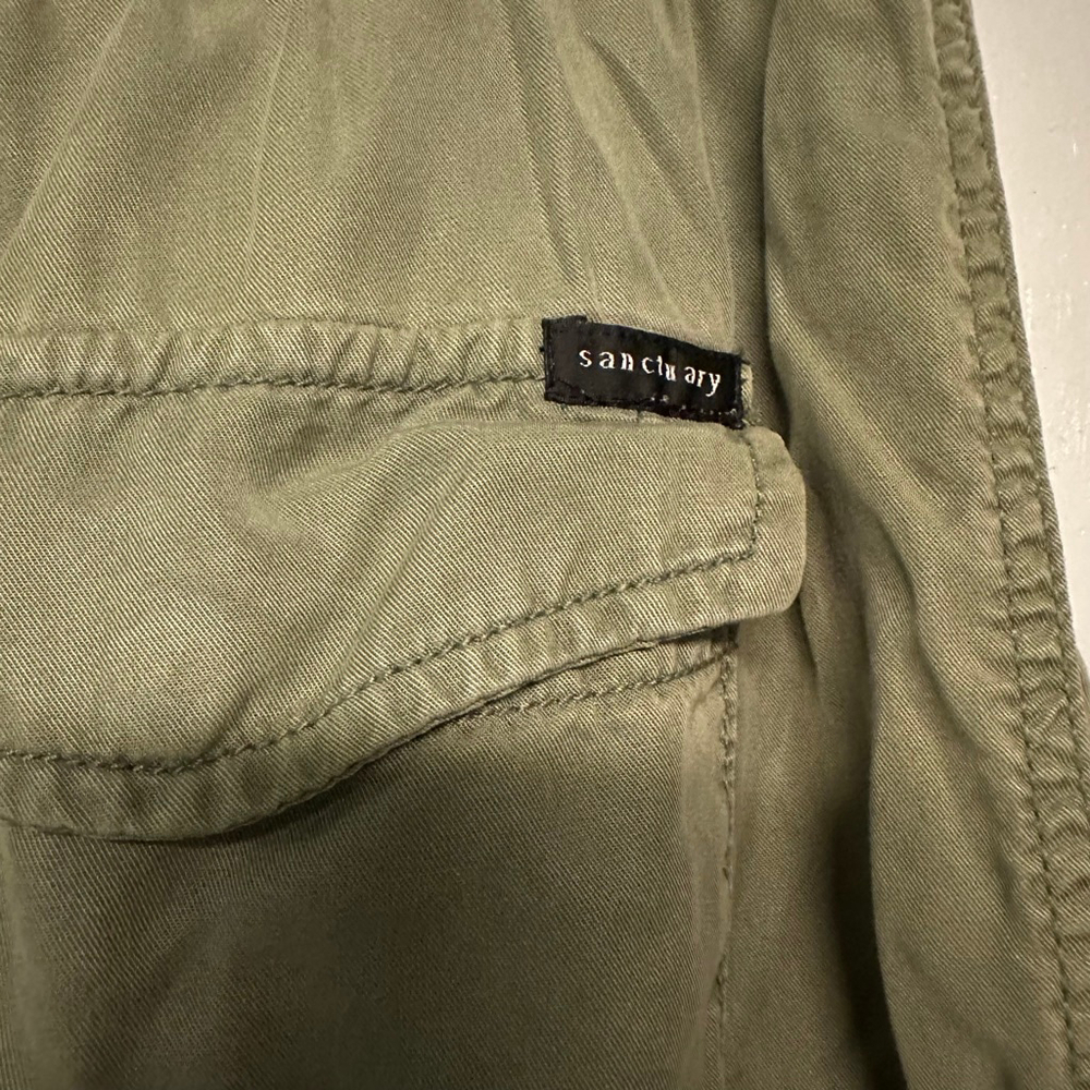 Women's social standard by Sanctuary Green ankle pants Size Large waistband - Picture 4 of 5